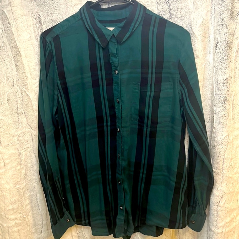 SO Favorite Shirt Green & Black Flannel - L